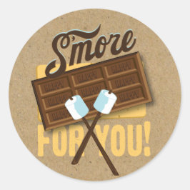 キャンプファイヤーのSのmore有利なラベルBonfire ラウンドシール