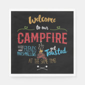 キャンプファイヤーへようこそ スタンダードランチョンナプキン (正面)