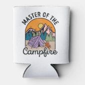 キャンプファイヤーキャンピングおもしろいヴィンテージのマスター 缶クーラー (正面)