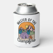 キャンプファイヤーキャンピングおもしろいヴィンテージのマスター 缶クーラー (缶裏面)