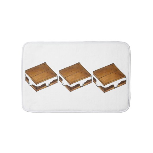 キャンプファイヤーズモーレスマーシュマロキャンプファイヤースモアーズ バスマット (正面)