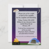 キャンプファイヤーパーティーの招待状 招待状 (裏面)