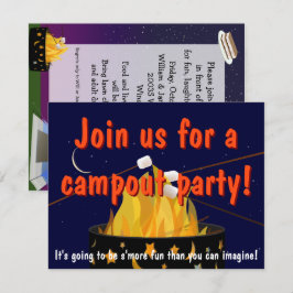 キャンプファイヤーパーティーの招待状 招待状