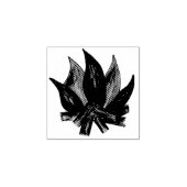 キャンプファイヤーフレイムログキャンプアウトドア ラバースタンプ (インプリント)