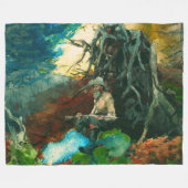 キャンプファイヤーマウンテンマンアディロンダックスウィンスローホームマー フリースブランケット (正面(横))