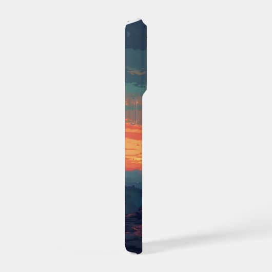 キャンプファイヤー脇の騎士 – ファンタジー iPhone 1 iPhoneケース (右側面)