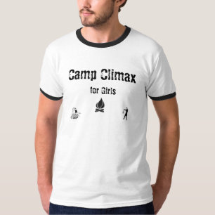 キャンプファイヤー、テニス、カヌー1、女の子のためのキャンプのクライ Tシャツ
