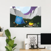 キャンプファイヤー ポスター (ホームオフィス)