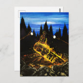 キャンプファイヤー ポストカード (正面/裏面)