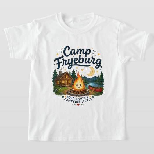 キャンプフライバーグおやすみキッズTシャツ Tシャツ (レイダウン)