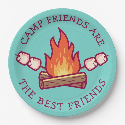 キャンプフレンズは友最高の達 ペーパープレート (正面)