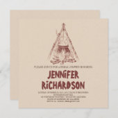 キャンプブライダルシャワー招待状 招待状 (正面/裏面)