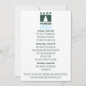 キャンプブライドバチェロレッテ招待状 招待状 (裏面)