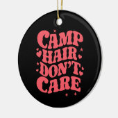 キャンプヘアサマーキャンピングガールズグルーヴィーしない セラミックオーナメント (左)