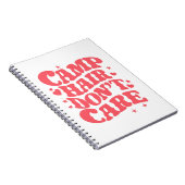 キャンプヘアサマーキャンピングガールズグルーヴィーしない ノートブック (右側)