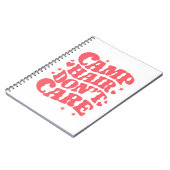 キャンプヘアサマーキャンピングガールズグルーヴィーしない ノートブック (左側)