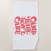 キャンプヘアサマーキャンピングガールズグルーヴィーしない ビーチタオル (正面)