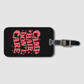 キャンプヘアサマーキャンピングガールズグルーヴィーしない ラゲッジタグ (正面横)