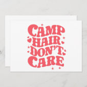 キャンプヘアサマーキャンピングガールズグルーヴィーしない 招待状 (正面/裏面)