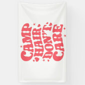 キャンプヘアサマーキャンピングガールズグルーヴィーしない 横断幕 (縦)