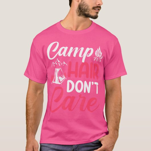 キャンプヘア気にドント- Camping Camper Happiness Gl Tシャツ (正面)