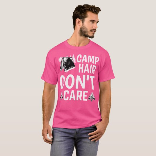 キャンプヘア気にドント- Camping Camper Happiness Gl Tシャツ (正面フル)