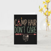 キャンプヘア気にドンプンおもしろいプ屋外キャンパーW カード (黄色い花)