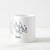 キャンプマグカップ 名入れ コーヒーマグカップ (正面左)