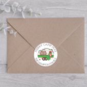 キャンプマスメリー!キャンピングプンおもしろいクリスマス ラウンドシール