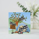 キャンプミシュ誕生日招待状 招待状 (スタンド正面)