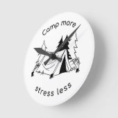 キャンプモアストレスレスウォールクロック ラウンド壁時計 (傾斜)