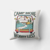 キャンプモアワーレスキャンピングおもしろい クッション (裏面)