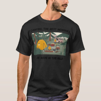 キャンプライフスタイルテント 楽しい Tシャツ