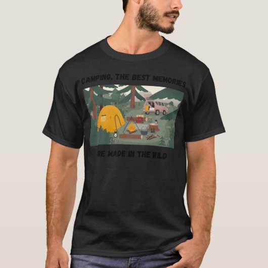 キャンプライフスタイルテント 楽しい Tシャツ (正面)