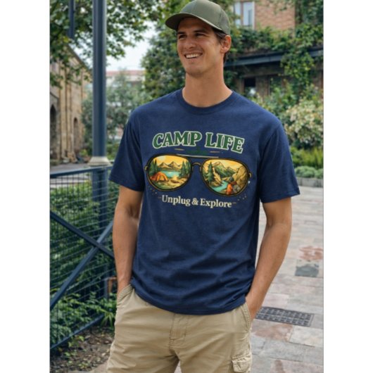 キャンプライフフィールズライト メンズTシャツ アメリカ Tシャツ
