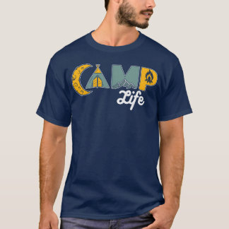 キャンプライフ アパレル レトロ Tシャツ