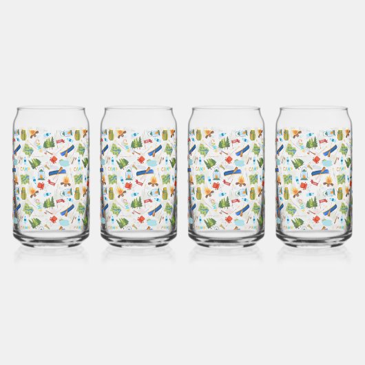 キャンプライフ ガラス缶 (正面)