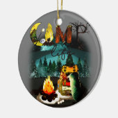 キャンプライフ – キャンプ自然ハイキングファイアーバックパック セラミックオーナメント (左)