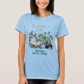 キャンプライフ テント キャンパー Tシャツ ふるさと (正面)