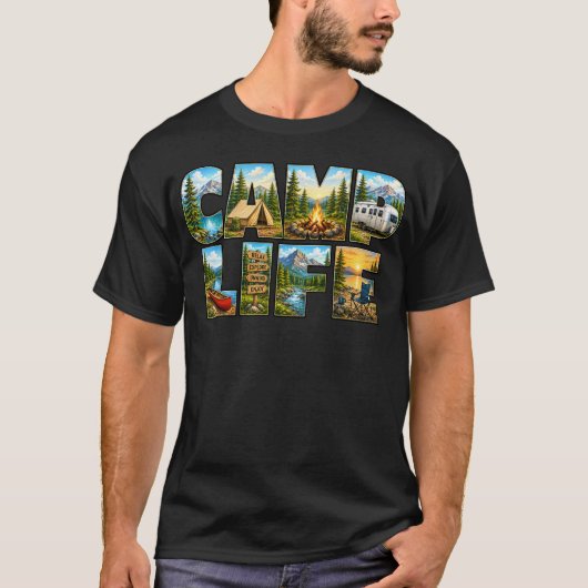 キャンプライフTシャツ Tシャツ (正面)