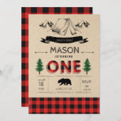 キャンプランバージャックパーティー 招待状 (正面/裏面)