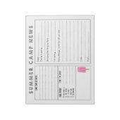 キャンプレターを埋める – かわいいサマーキャンプ文房具 ノートパッド (回転)