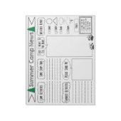 キャンプレターサマーキャンプ文房具に記入 ノートパッド (回転)