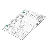 キャンプレターサマーキャンプ文房具に記入 ノートパッド (アングル)