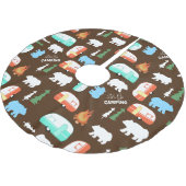 キャンプレトロカンパーRVライフ – ブラウン ブラッシュドポリエステルツリースカート (アングル)