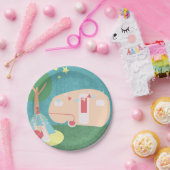 キャンプレトロパーティースターズナイト誕生日 ペーパープレート (パーティー)