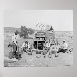 キャンプワゴンテキサス州丸めポスター ポスター