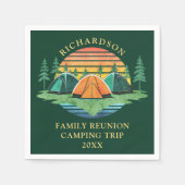 キャンプヴィンテージサンセットグリーンカスタム懇親会 スタンダードカクテルナプキン (正面)