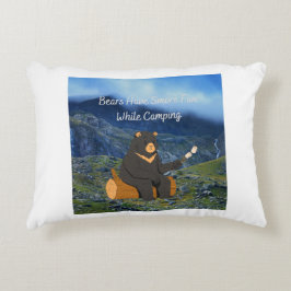 キャンプ中のクマのおもしろいが増える アクセントクッション