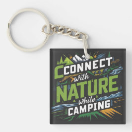 キャンプ中の自然との接続 キーホルダー